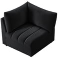 thumbnail image 4 of Meridian Furniture Jacob Coin en Velours Noir, 4 of 9