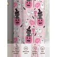 thumbnail image 6 of Cute Halloween Sheer Curtains 45 Inch Length 2 Panels Set for Living Room/Bedroom, Spooky Pumpkins Fall Bat Cat Witch's Hat Curtain Sheers Drapes Rod Pocket Curtains Window Treatment Set 52''x45''x2, 6 of 7