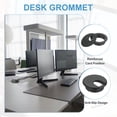 thumbnail image 3 of Desk Grommet 2", Plastic Desk Hole Cover Cable Grommet Cord Hole Cover Table Wire Organizer, Black 4 Pcs, 3 of 7