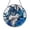 Acrylic 3.5 Inch, variant on Mystical Wolf Stained Glass Style Round Artwork, Forest Nature Animal Art Design