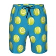 thumbnail image 3 of Honeii Ball Tennis Print Men's Casual Shorts with Drawstring,Swim Trunks Quick Dry Beach Shorts-Large, 3 of 6