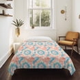 thumbnail image 4 of Teal Orange Small Tapestry for Bedroom Wall Hanging Tapestry,Modern Tie Dyeing Contemporary Abstract Art Ceiling Backdrop Tapestries Poster Blanket Wall Decor for Teens Room Living Room 23" x 28", 4 of 8