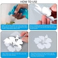 thumbnail image 3 of 4 paquetes de calcomanías de rosas para autos, calcomanías blancas para ventanas de autos, calcomanías autoadhesivas reflectantes impermeables para parachoques de laptop y ventana de auto., 3 of 9