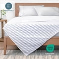 thumbnail image 5 of Bare Home Ultra-Soft Sheet Set - Premium 1800 Collection - Deep Pockets - 4-Pieces - California King, Pinstripe - White/Midnight, 5 of 7
