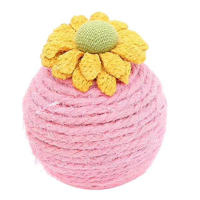 Cat Chew Toy Crinkle: Flower Cat Ball Toy Kitten Play Toy Pet Interactive Toy