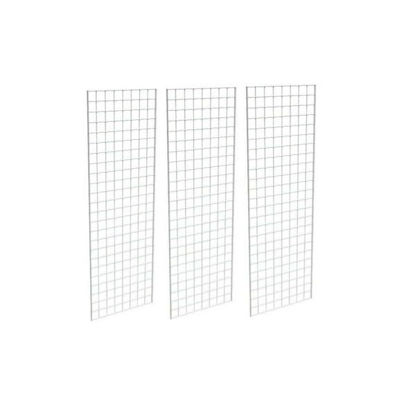 2' X 6' Gridwall Panels - 3 Pcs Box - Grid Wall Display White