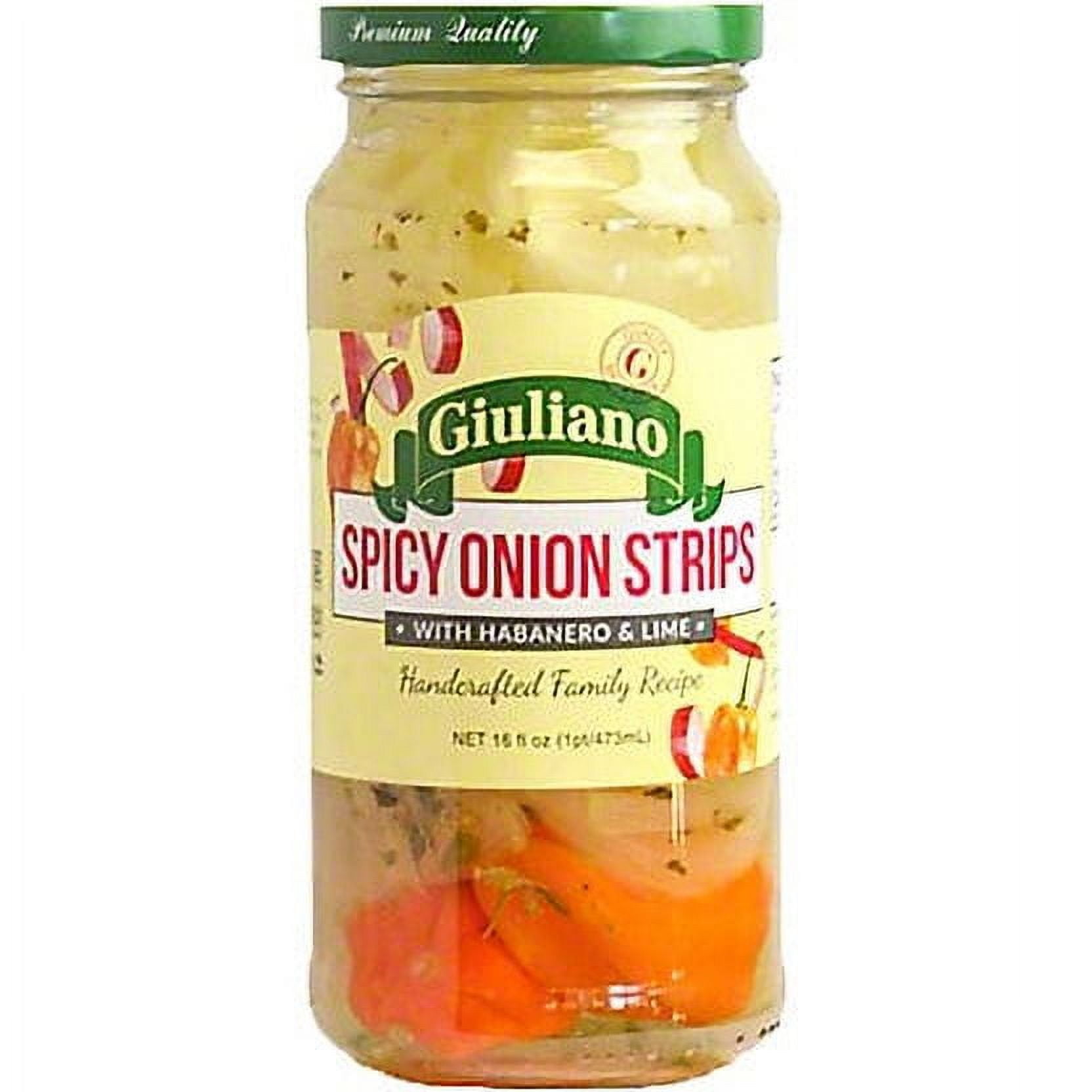(3 pack) Giuliano Spicy Onion Strips with Habanero and Lime, 16oz