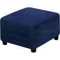 thumbnail image 2 of Square Ottoman Ottoman Slipcover Square Footstool Protector Storage Stool Ottoman Stretch With Elastic Bottom Feature Real Velvet Plush Fabric（Length：27 32 Inch）, 2 of 8