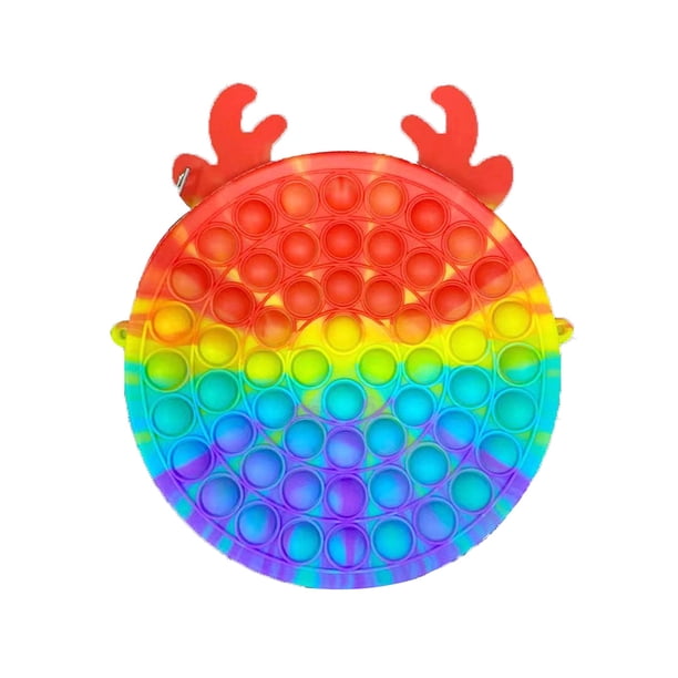 Bolsas De Hombro De Juguete Sensorial Con Burbujas De Empuje, Bandolera De Moda, Juguete Para Aliviar El Estrés De Silicona Con Correa Para El Hombro Para Niños Y Adultos seitruly AP007699-05