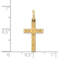 thumbnail image 3 of FB Jewels 14K Yellow Gold Laser Designed Cross Charm, 3 of 4