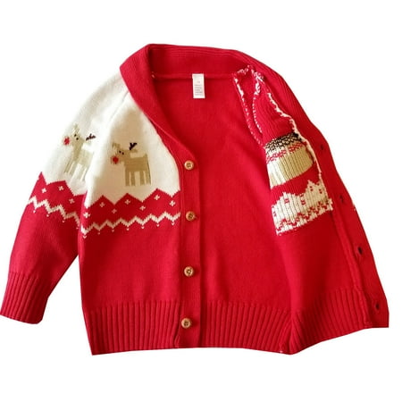 

Amazing Snazzy Red Unisex Christmas Sweater Christmas Cardigan for Boys and Girls Christmas Jacket for Boys and Girls