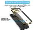 thumbnail image 2 of for iPhone 15 Case Clear 6.1 inch, Thin Slim Soft Flexible TPU Transparent Cover Shockproof Bumper Luxury Non-Slip Grip Full Body Protective Cases with Plated Gold Edge 2023 - Black, 2 of 6