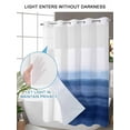 thumbnail image 4 of No Hook Cloth Fabric Shower Curtain with Snap in Liner, Navy Blue Ombre Waterproof Shower Curtains Set with See Through Top Window, Farmhouse Modern Gradient Bath Curtains Shower 36"x78", 4 of 6