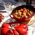 thumbnail image 5 of Staub Cast Iron 3-qt Tomato Cocotte - Cherry, 5 of 10
