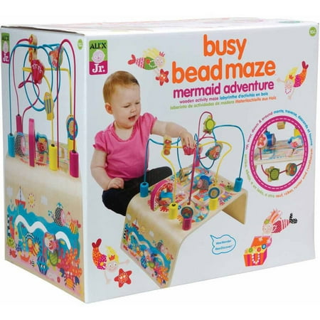 ALEX Toys ALEX Jr. Busy Bead Maze Mermaid Wooden Activity Center