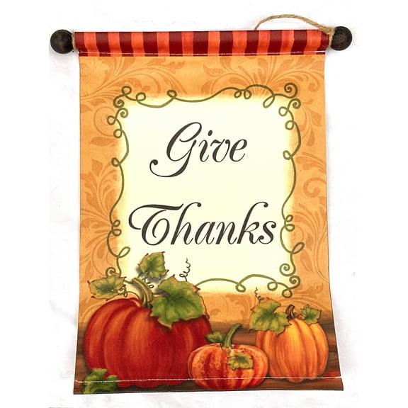 Halloween Give Thanks Pumpkin Banner by Ganz ( 11 inches)