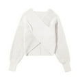 thumbnail image 5 of Sweaters for Women, V Neck Sweaters for Women, Solid Color Knit Crop Top, Long Sleeve for Fashion Wear, 5 of 5