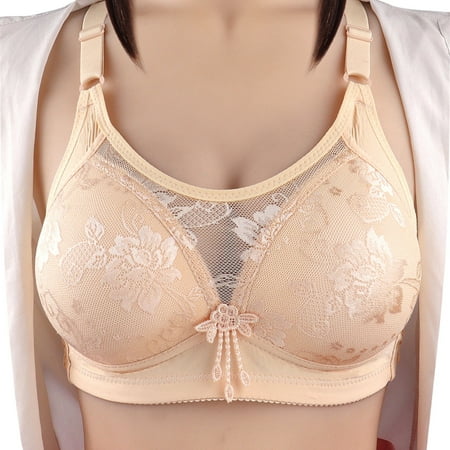 Clearance Sale! Women s Push Up Bra No Underwire Comfortable Bras Padded Plunge Plus Size No Bra Thin Cotton Up Underwear for Womens Bras for Women No Underwire Beige 42C