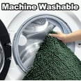 thumbnail image 3 of Yujoon Super Soft Chenille Bathroom Rug Non-Slip Absorbent Machine Washable Bath Mat, 17"x24", Green, 3 of 8
