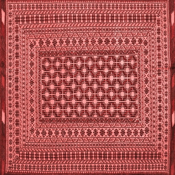 Ahgly Company Indoor Square Persian Red Traditional Area Rugs, 8' Square