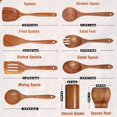 thumbnail image 2 of Juego de utensilios de cocina Mooues, 9 piezas, madera de teca natural, 2 of 7