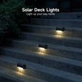 thumbnail image 4 of 16 luces solares para cubierta, luces de paso con energía solar, impermeables, iluminación LED para vallas al aire libre, lámparas solares LED para caminos al aire libre, patios, escaleras, escalones,, 4 of 8