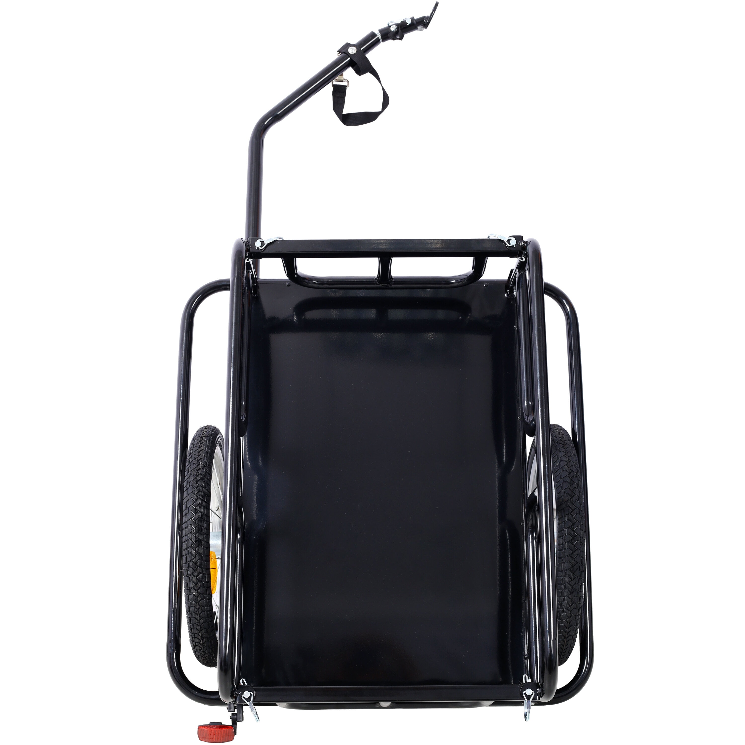 Tool Cart, Foldable Bike Cargo Trailer with Universal Bike Hitch, Bicycle Wagon Trailer with 16" Wheels & Reflectors, Large Loading Bike Trailer Storage Cart, Black Tool Storage Cart