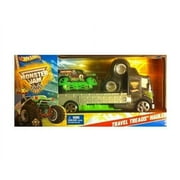 Mattel Hot Wheels Grave Digger Monster Jam Travel Treads Hauler by Mattel