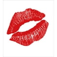 thumbnail image 3 of Kiss Twin Size Duvet Cover Set, Print of Red Lips Kiss Mark on White Background Seductive Trace with Grunge Display, Decorative 2 Piece Bedding Set with 1 Pillow Sham, White Red, by Ambesonne, 3 of 3