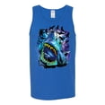 thumbnail image 2 of Great White Shark Species in Ocean | Mens Fishing Graphic Tank Top, Royal, Medium, 2 of 3