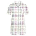 thumbnail image 7 of WRKEKC Printed Short Sleeve Collared Pajama Set for Women 1 Top and 1 Pant Sleepwear Set for Casual Home Wear, 7 of 7