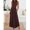 Coffee-M, variant on Coffee Dress Crew Neck High Waisted Ruched With Pockets