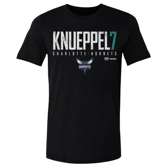 Men's 500 Level Kon Knueppel Black Charlotte Hornets Elite T-Shirt