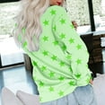 thumbnail image 6 of miqiqism Women Star Printed Sweatshirt Juniors Trendy Crew Neck Long Sleeve Shirt Teen Girls Casual Pullover Top Fall Y2K Tunic Clothes with Pockets,Green,XX-Large, 6 of 6