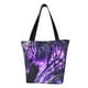 thumbnail image 1 of Disketp Purple Pattern White Tiger Bolsa de Hombro Casual para Mujer, Bolso Cruzado para Compras, Viajes y Uso Diario, 1 of 6