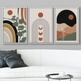 thumbnail image 3 of wall26 Framed Canvas Print Wall Art Set Mid-Century Forest Leaf Astronomy Planets Nature Abstract Illustrations Modern Art Bohemian Decorative for Living Room, Bedroom, Office - 16"x24"x3 White, 3 of 5