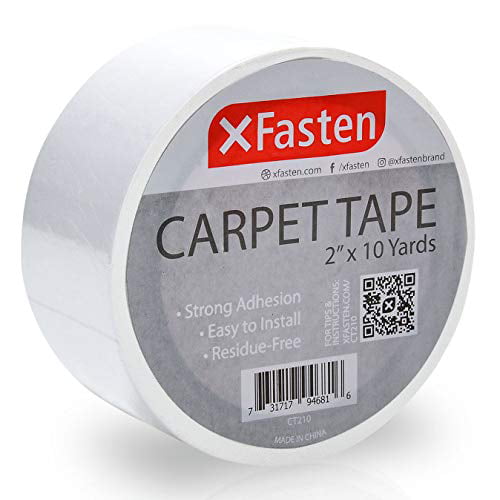 XFasten Double Sided Carpet Tape for Area Rugs and Carpets, Removable ...
