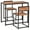 Rustic Brown, variant on HOMCOM Industrial Dining Table Set for 2, Small Kitchen Table and Chairs