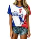 thumbnail image 5 of Women's Football Graphic T-Shirt, Round Neck Soccer Fans T-Shirt, Casual Short Sleeve Tops for Football Supporters, Graphic Tee for Soccer Tournament 2026 Red Size: 2XL, 5 of 7