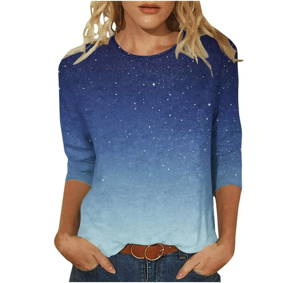 Tops for Women 2024 Sale Womens Fall Clearance Clothes $5.00 Summer Slim Round Neck Long Sleeve Sweatshirt