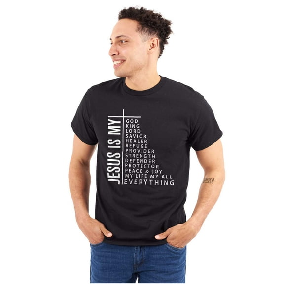 Christian Faith Jesus Is My Cross Men's Graphic T Shirt Tees Brisco Brands S