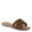 BRONZE MULTI, variant on Azura Women's POSHCO Beaded Slide Sandals – Intertwined Straps, Suede Footbed, Flexible Construction, Made in India