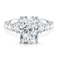 thumbnail image 5 of Rosec Jewels IGI Certified Lab Grown Diamond Statement Engagement Ring - 5 Carat Radiant Cut Diamond Ring - E-VS1 Quality, 925 Sterling Silver, US 4.00, 5 of 9