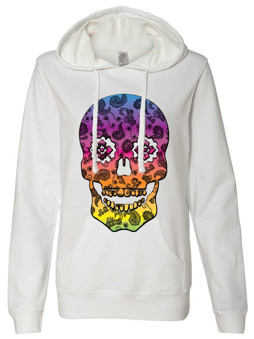 ladies skull hoodie