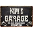 thumbnail image 1 of KIM'S Garage Black Grunge Sign 16 x 24 Matte Finish Metal 116240005018, 1 of 1