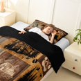 thumbnail image 4 of Feelyou Cabin Outdoor Fishing Twin Comforter Sets for Men Boys, Mountain Lake Animal Bedding Set, Brown, Black Reversible, 2pcs, 4 of 6