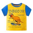 thumbnail image 3 of Vedolay Spring Tops For Boy Boy Short Crewneck Fashion 3Printed Graphic Summer Casual Boys Tee Shirts,Yellow 3-4 Years, 3 of 4