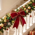 thumbnail image 5 of Christmas Wired Ribbon with Gold Trim, Plaid Fabric Ribbon Roll, Gift Wrapping Wreath Tree Decor, 5 of 6