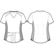 Med Couture Touch Scrubs Top For Women V-Neck Shirttail MC7459