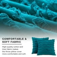 thumbnail image 4 of UlikTree Linen Throw Pillow Covers 2 Pack - Green Christmas Decor Cushion Cover for Couch Decorative Square Pillowcase, Solid Modern Style Accent Pillows Covers with Zipper 22x22 Inches Turquoise, 4 of 7
